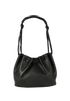 Drawstring Shoulder Bag, &pound;320, Handbags, Black, Leather, Back view